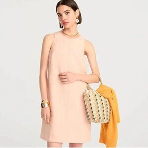J.Crew Maxine Linen Button-Back Shift Dress